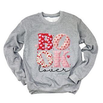 Book Lover Patchwork Print - Women's Graphic Sweatshirt