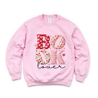 Book Lover Patchwork Print - Women's Graphic Sweatshirt