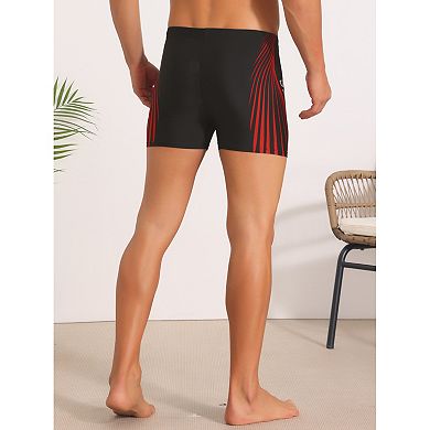 Printed Swimming Shorts for Men's Stretch Waist Summer Surfing Board Shorts