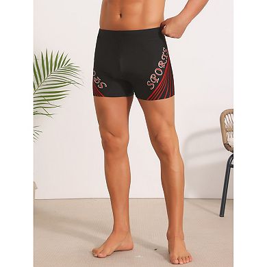 Printed Swimming Shorts for Men's Stretch Waist Summer Surfing Board Shorts