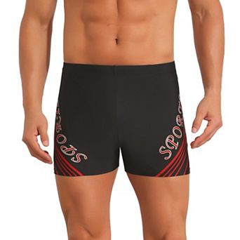 Printed Swimming Shorts for Men's Stretch Waist Summer Surfing Board Shorts