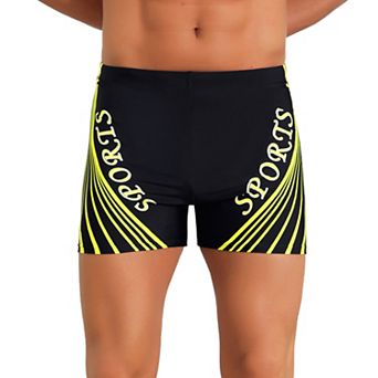 Printed Swimming Shorts for Men's Stretch Waist Summer Surfing Board Shorts