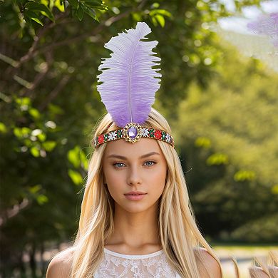 Feather Headband for Women 1 Pc