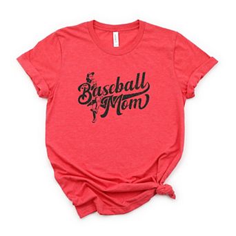 Baseball Mom Cursive Retro - Women's Short Sleeve Graphic T-Shirt