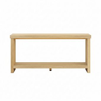 AKSZRI Farmhouse 2 tier Console Table - 63" Narrow Sofa Table for Entryway, Hallway