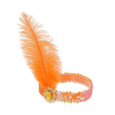 Feather Faux Diamond Sequins Headband for Women 1 Pc