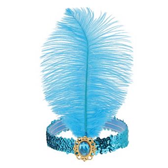 Feather Faux Diamond Sequins Headband for Women 1 pc