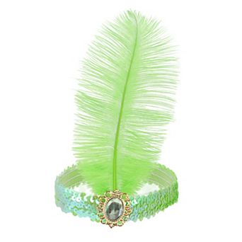Feather Faux Diamond Sequins Headband for Women 1 pc