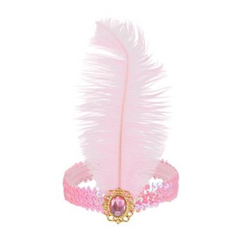 Feather Faux Diamond Sequins Headband for Women 1 pc