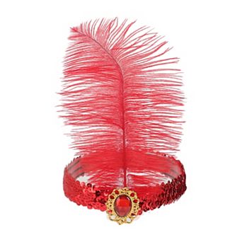 Feather Faux Diamond Sequins Headband for Women 1 pc