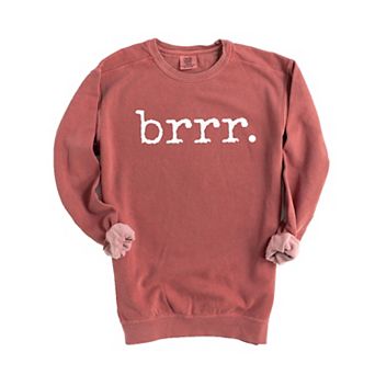 Brrr Typewriter - Women's Garment Dyed Graphic Sweatshirt