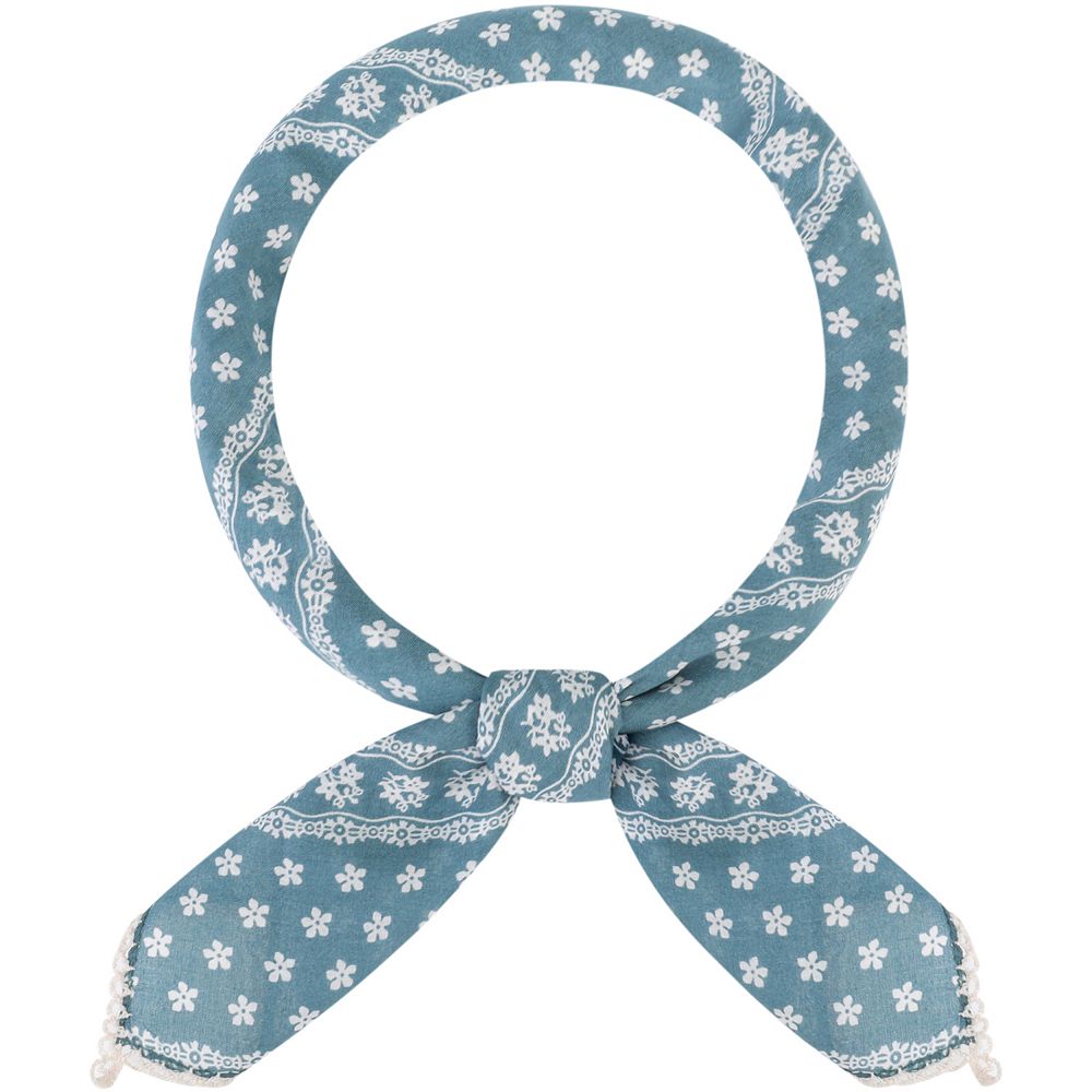Women's Floral Fresh 26.7'' Square Scarf Cotton Linen Floral Pattern ...