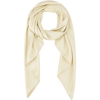 Women's Solid Square Large Scarf 43.3'' Elegant Silky Satin Neckerchief Bandanas for Travel Office