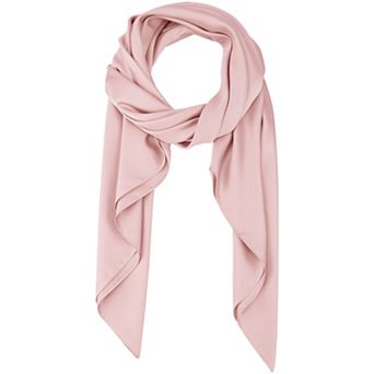 Women's Solid Square Large Scarf 43.3'' Elegant Silky Satin Neckerchief Bandanas for Travel Office
