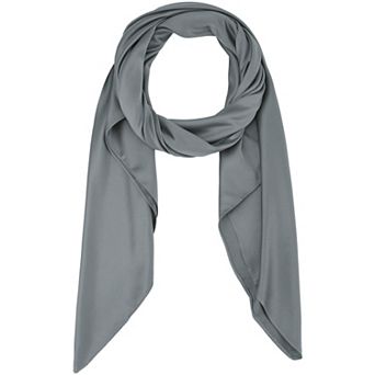 Women's Solid Square Large Scarf 43.3'' Elegant Silky Satin Neckerchief Bandanas for Travel Office