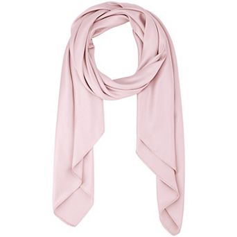 Women's Solid Square Large Scarf 43.3'' Elegant Silky Satin Neckerchief Bandanas for Travel Office