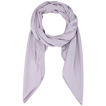 Women's Solid Square Large Scarf 43.3'' Elegant Silky Satin Neckerchief Bandanas for Travel Office
