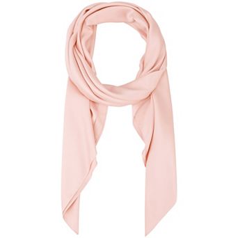 Women's Solid Square Large Scarf 43.3'' Elegant Silky Satin Neckerchief Bandanas for Travel Office
