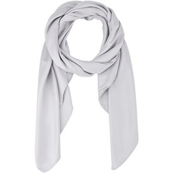Women's Solid Square Large Scarf 43.3'' Elegant Silky Satin Neckerchief Bandanas for Travel Office