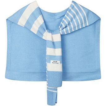 Women's Stripes Sweater Shawl Wraps Knitted Knotted Multicolor Casual Scarf for Travel Office