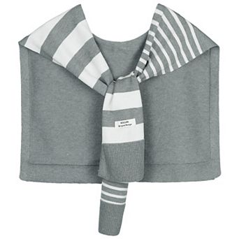 Women's Stripes Sweater Shawl Wraps Knitted Knotted Multicolor Casual Scarf for Travel Office