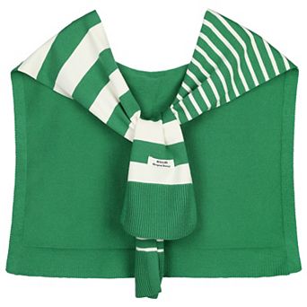 Women's Stripes Sweater Shawl Wraps Knitted Knotted Multicolor Casual Scarf for Travel Office