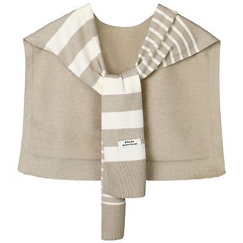 Women's Stripes Sweater Shawl Wraps Knitted Knotted Multicolor Casual Scarf for Travel Office