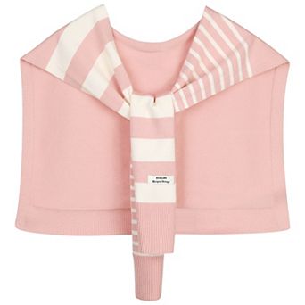 Women's Stripes Sweater Shawl Wraps Knitted Knotted Multicolor Casual Scarf for Travel Office