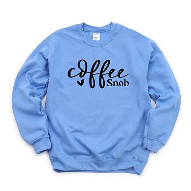Coffee Snob Cursive - Women's Graphic Sweatshirt
