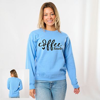 Coffee Snob Cursive - Women's Graphic Sweatshirt