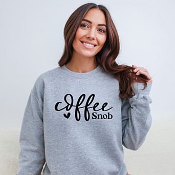 Coffee Snob Cursive - Women's Graphic Sweatshirt