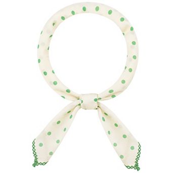 Women's 50s Polka Dots Vintage Scarf, 26.7''X26.7'' Square Cotton Scarves for Retro Party