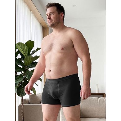 Boxer Brief for Men's Big & Tall Stretch Waistband Comfortable Mid-Waisted Underwear