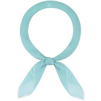 Women's Solid Chiffon Scarf Ribbon Square Silky Elegant Neckerchief Handkerchief for Gift Office