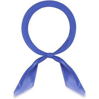 Women's Solid Chiffon Scarf Ribbon Square Silky Elegant Neckerchief Handkerchief for Gift Office