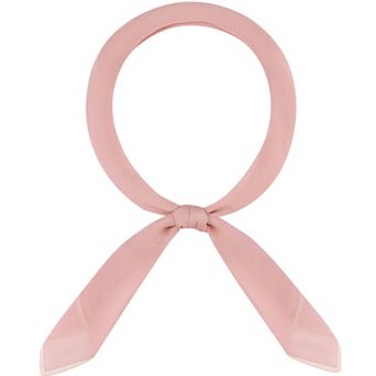 Women's Solid Chiffon Scarf Ribbon Square Silky Elegant Neckerchief Handkerchief for Gift Office