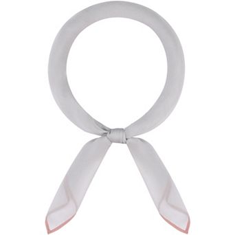 Women's Solid Chiffon Scarf Ribbon Square Silky Elegant Neckerchief Handkerchief for Gift Office