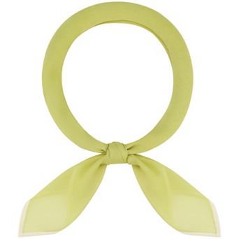 Women's Solid Chiffon Scarf Ribbon Square Silky Elegant Neckerchief Handkerchief for Gift Office