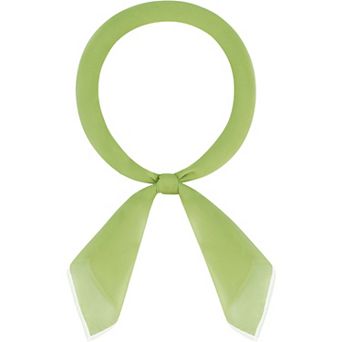 Women's Solid Chiffon Scarf Ribbon Square Silky Elegant Neckerchief Handkerchief for Gift Office