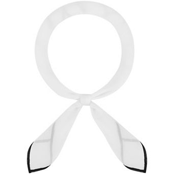 Women's Solid Chiffon Scarf Ribbon Square Silky Elegant Neckerchief Handkerchief for Gift Office