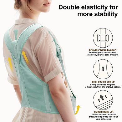 Pregnancy Belly Band, Belly Support Bands, Maternity Belly Band with Adjustable Straps