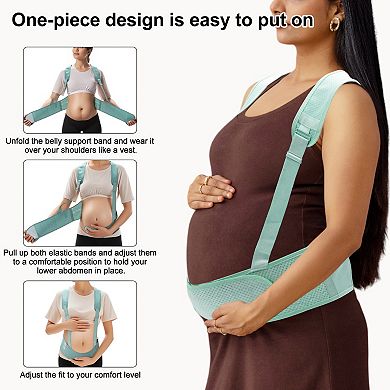 Pregnancy Belly Band, Belly Support Bands, Maternity Belly Band with Adjustable Straps