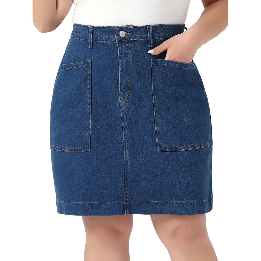 Great Description About Plus Size Jean Pencil Skirt