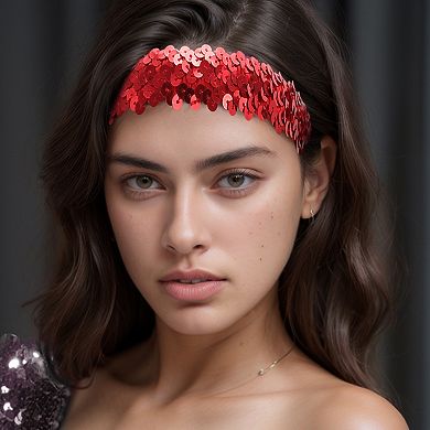 Elastic Band Sequins Headbands for Women 1 Pc