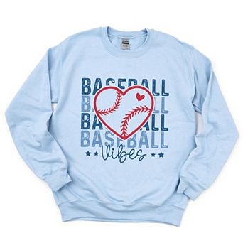 Baseball Heart Stacked - Women's Graphic Sweatshirt
