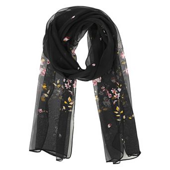 Women's Floral Scarves Head Scarf 63" X19.7" Print Kerchief Neckerchief for Gift Party Banquet