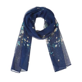 Women's Floral Scarves Head Scarf 63" X19.7" Print Kerchief Neckerchief for Gift Party Banquet