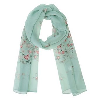 Women's Floral Scarves Head Scarf 63" X19.7" Print Kerchief Neckerchief for Gift Party Banquet
