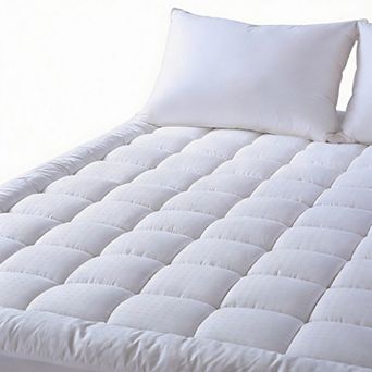 Queen Mattress Pad 60x80" 21" Deep Pocket, 30oz Down Alternative, 300TC Cotton, Machine Washable