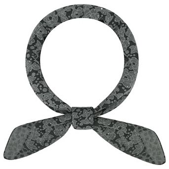 Women's Floral Rhinestone Retro Scarf, 27.6'' Square Cotton Print Pattern Neckerchief Head Wrap